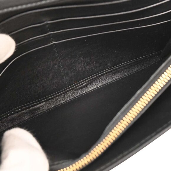 Miu Miu Black Lambskin Matelasse Wallet On Chain WOC 5BP290 144868 - Picture 8 of 10